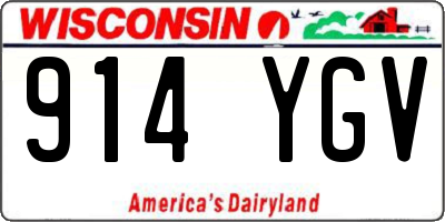 WI license plate 914YGV