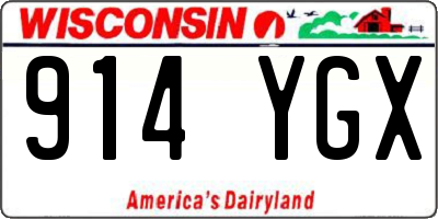 WI license plate 914YGX