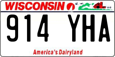 WI license plate 914YHA