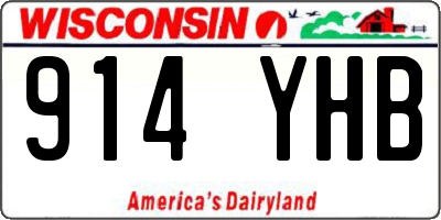 WI license plate 914YHB