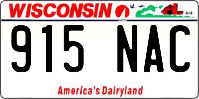 WI license plate 915NAC