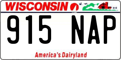 WI license plate 915NAP