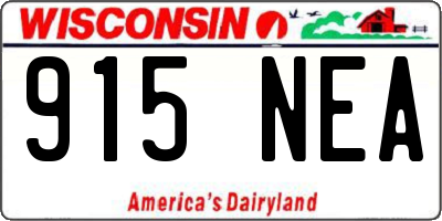 WI license plate 915NEA