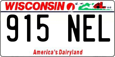 WI license plate 915NEL