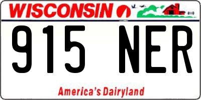 WI license plate 915NER