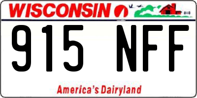 WI license plate 915NFF