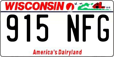 WI license plate 915NFG