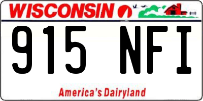 WI license plate 915NFI