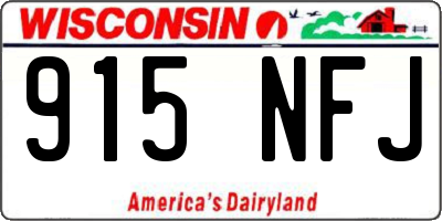 WI license plate 915NFJ