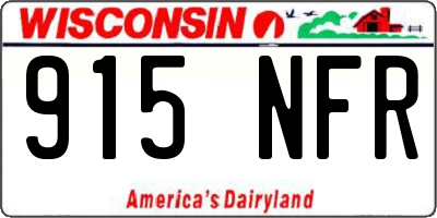 WI license plate 915NFR