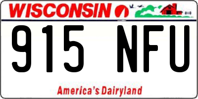 WI license plate 915NFU