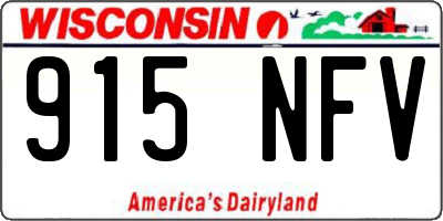 WI license plate 915NFV