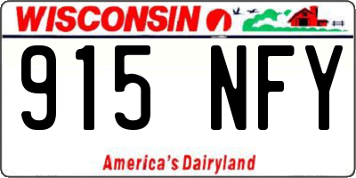 WI license plate 915NFY