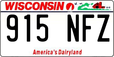 WI license plate 915NFZ
