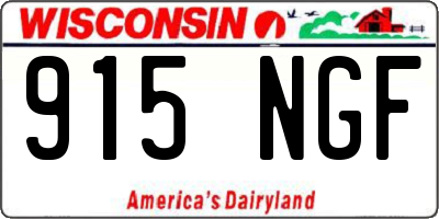WI license plate 915NGF
