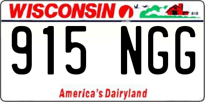 WI license plate 915NGG