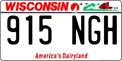 WI license plate 915NGH