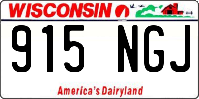 WI license plate 915NGJ