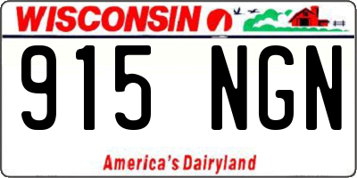 WI license plate 915NGN