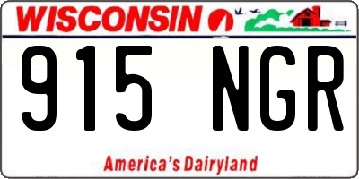 WI license plate 915NGR