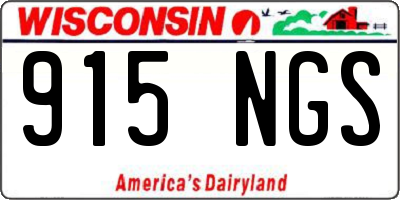 WI license plate 915NGS