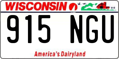 WI license plate 915NGU