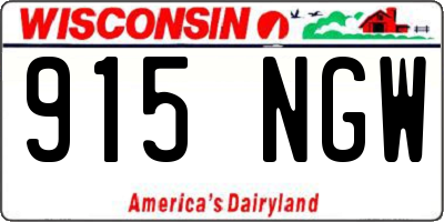 WI license plate 915NGW