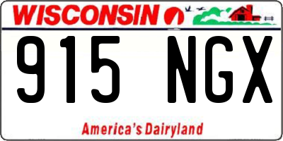 WI license plate 915NGX