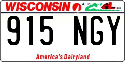 WI license plate 915NGY