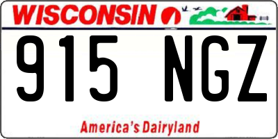 WI license plate 915NGZ