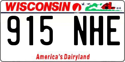 WI license plate 915NHE