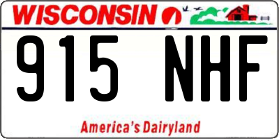 WI license plate 915NHF