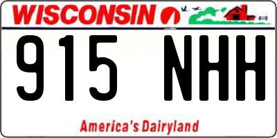 WI license plate 915NHH