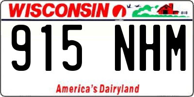 WI license plate 915NHM