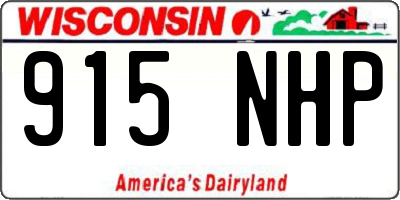 WI license plate 915NHP