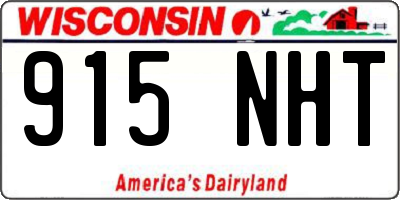 WI license plate 915NHT