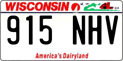 WI license plate 915NHV