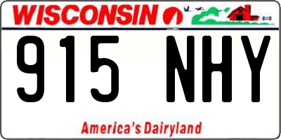 WI license plate 915NHY