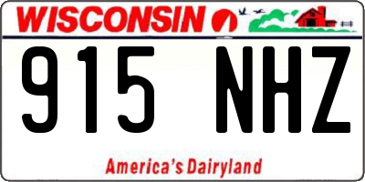WI license plate 915NHZ