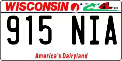 WI license plate 915NIA