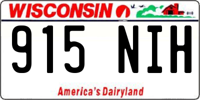 WI license plate 915NIH