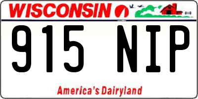 WI license plate 915NIP