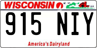 WI license plate 915NIY