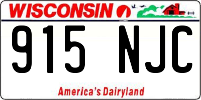 WI license plate 915NJC