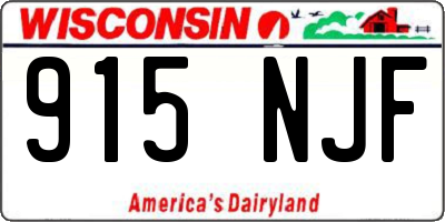 WI license plate 915NJF