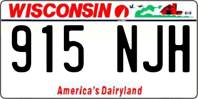 WI license plate 915NJH