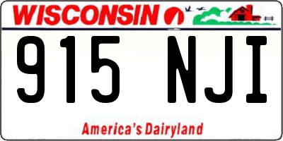 WI license plate 915NJI