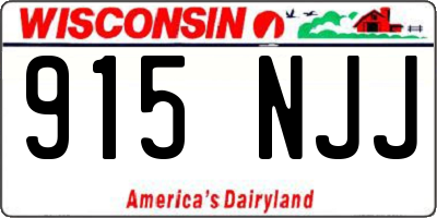 WI license plate 915NJJ