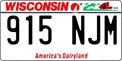 WI license plate 915NJM