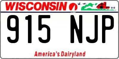 WI license plate 915NJP